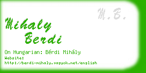 mihaly berdi business card