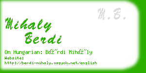 mihaly berdi business card